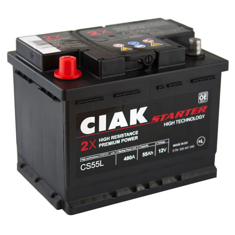 Akumulator CIAK Starter 12 V 55 Ah +L