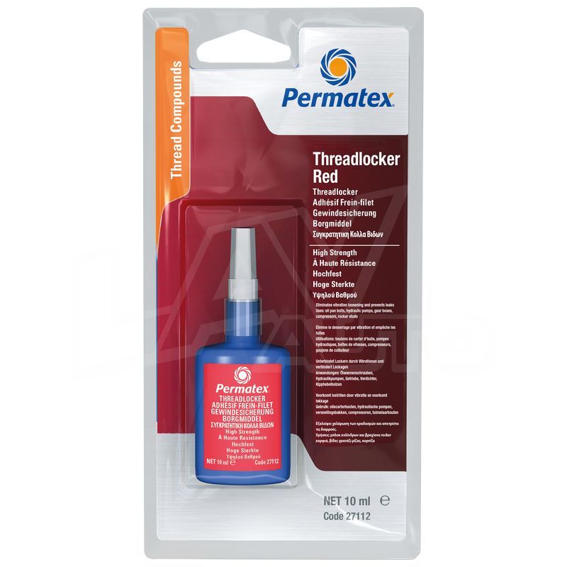Permatex Lepak za osiguravanje navoja crveni 10 ml