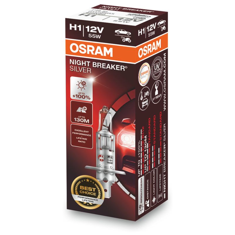 Sijalica H1 +100% OSRAM Night Breaker Silver